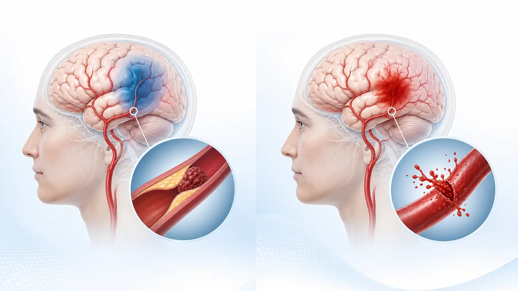 Diferença entre AVC isquêmico e Hemorrágico
