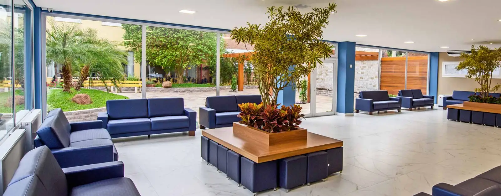 Sala de espera moderna e aconchegante