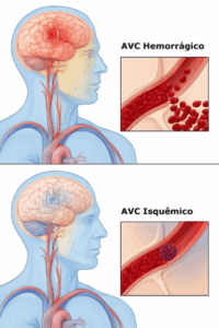 Diferença entre AVC isquêmico e Hemorrágico