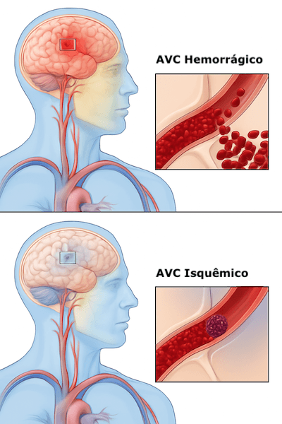 Diferença entre AVC isquêmico e Hemorrágico