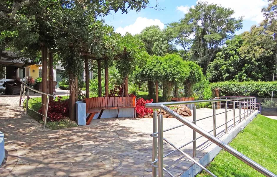 Vista da entrada da clínica