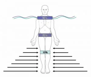 Flutuação e empuxo em imersão aquática